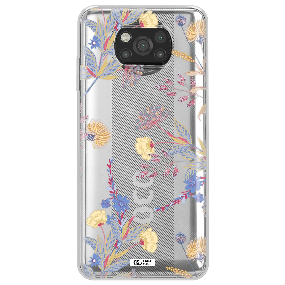 Pastel Fall Flowers Xiaomi Poco X3 Clear TPU Case
