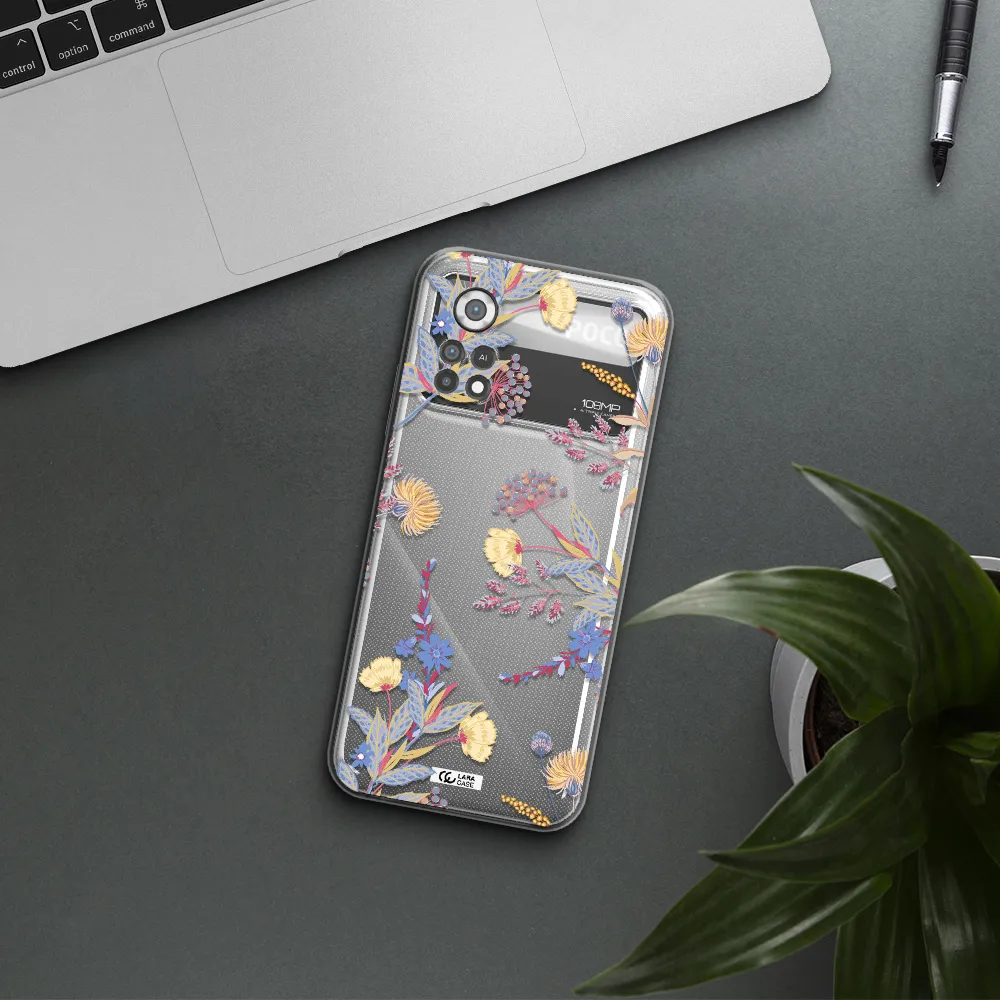 Pastel Fall Flowers Xiaomi Poco X4 Pro Clear TPU Case