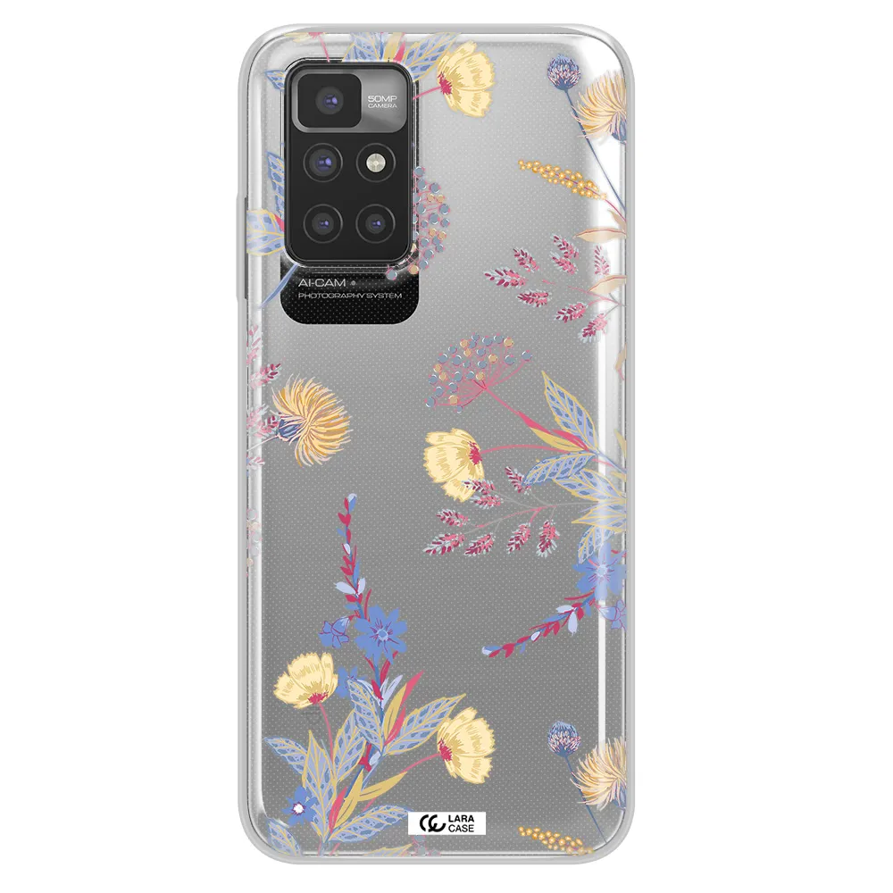 Pastel Fall Flowers Xiaomi Redmi 10 Clear TPU Case