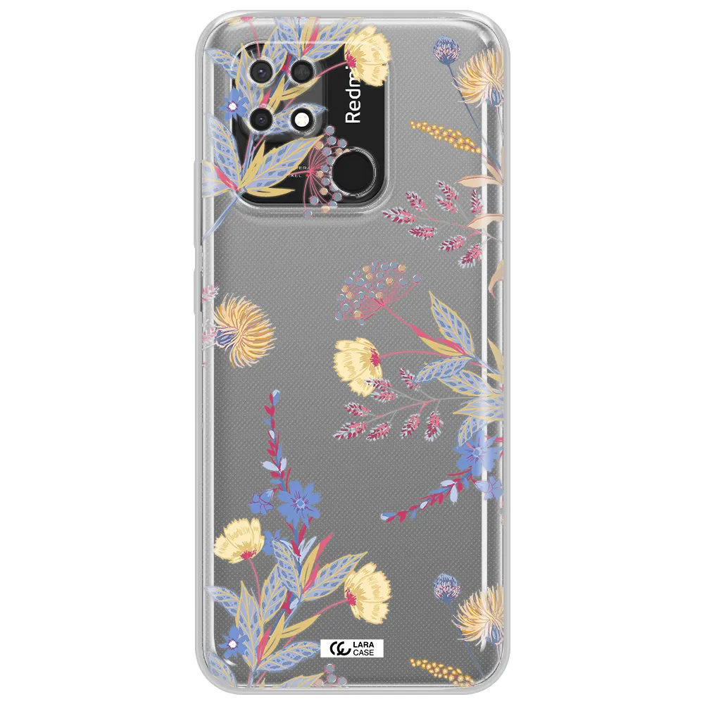 Pastel Fall Flowers Xiaomi Redmi 10C Clear TPU Case