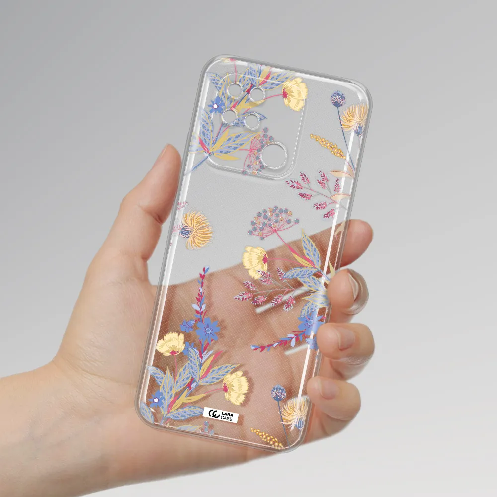 Pastel Fall Flowers Xiaomi Redmi 10C Clear TPU Case