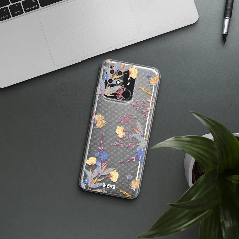 Pastel Fall Flowers Xiaomi Redmi 10C Clear TPU Case