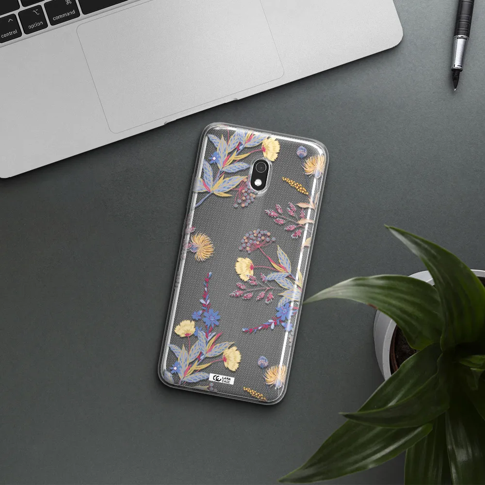Pastel Fall Flowers Xiaomi Redmi 8A Clear TPU Case