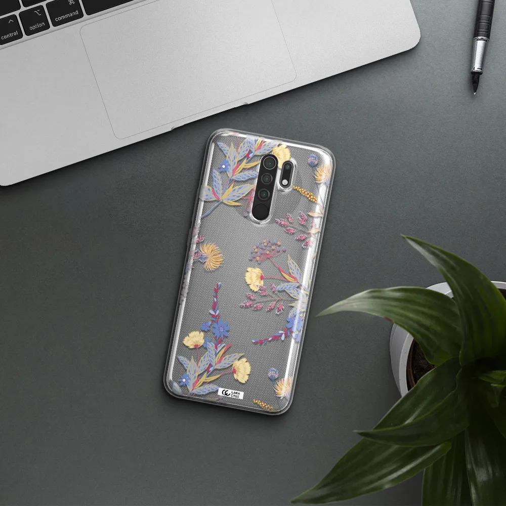 Pastel Fall Flowers Xiaomi Redmi 9 Clear TPU Case