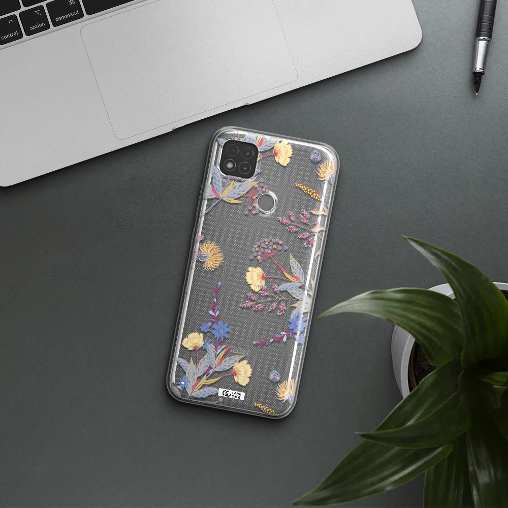 Pastel Fall Flowers Xiaomi Redmi 9C Clear TPU Case