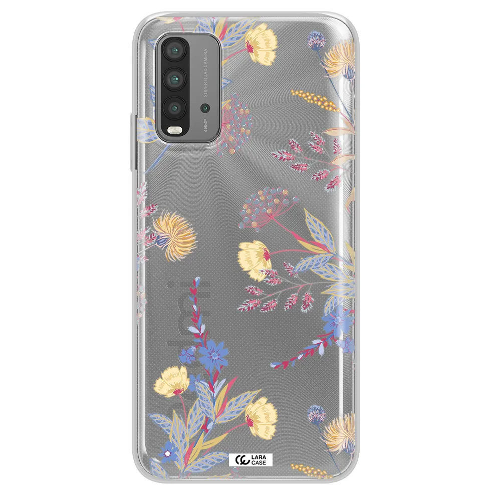 Pastel Fall Flowers Xiaomi Redmi 9T Clear TPU Case