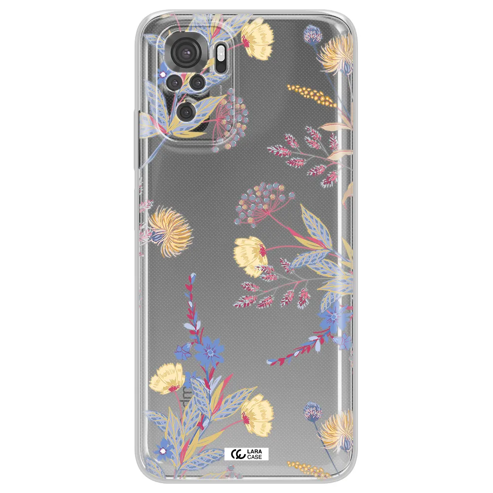 Pastel Fall Flowers Xiaomi Redmi Note 10S Clear Tpu Case