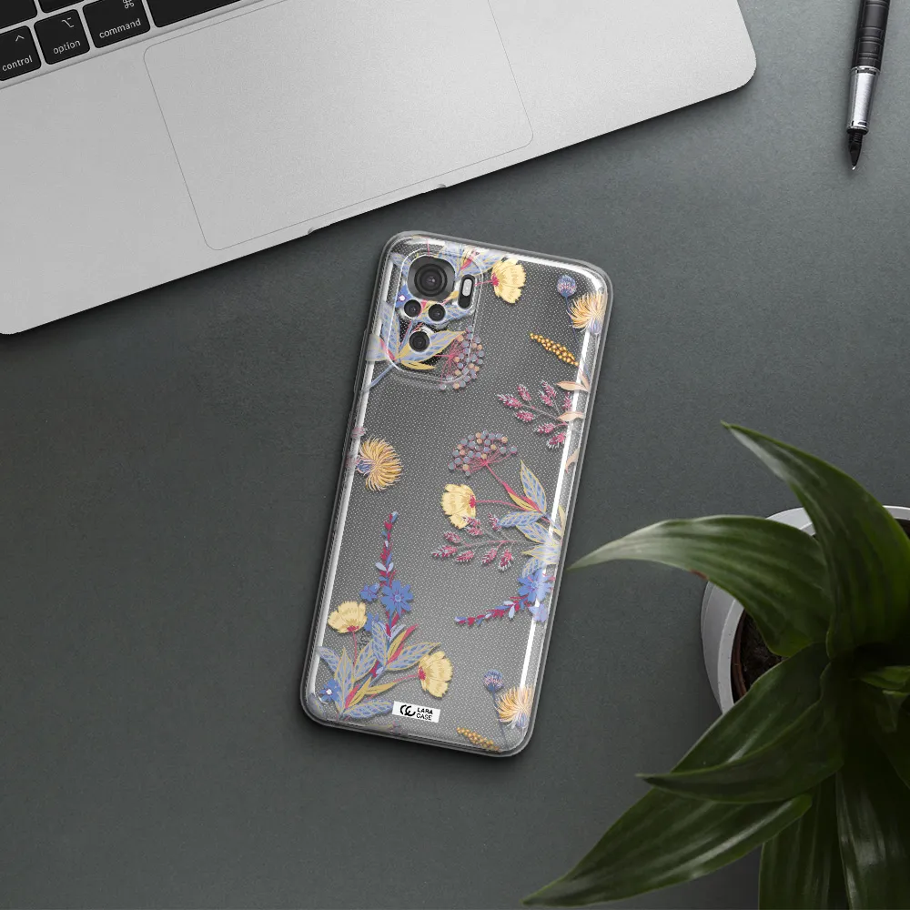 Pastel Fall Flowers Xiaomi Redmi Note 10S Clear Tpu Case