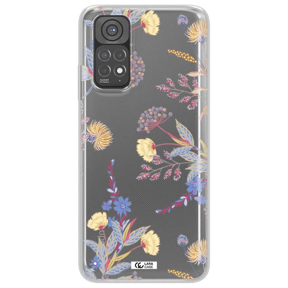 Pastel Fall Flowers Xiaomi Redmi Note 11 Clear TPU Case