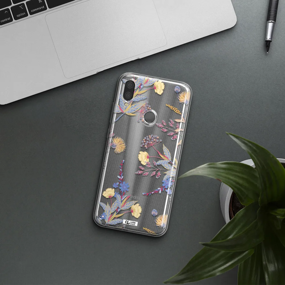 Pastel Fall Flowers Xiaomi Redmi Note 7 Clear TPU Case