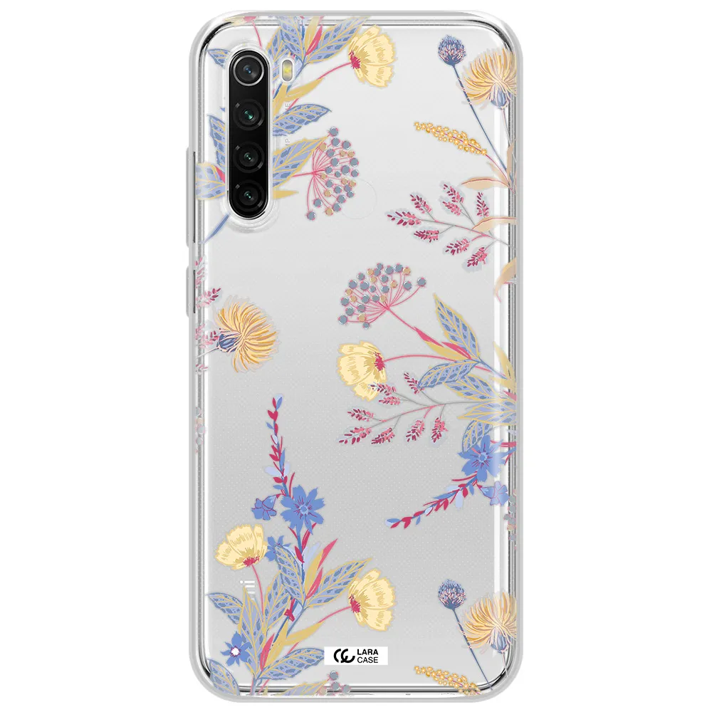 Pastel Fall Flowers Xiaomi Redmi Note 8T Clear Tpu Case