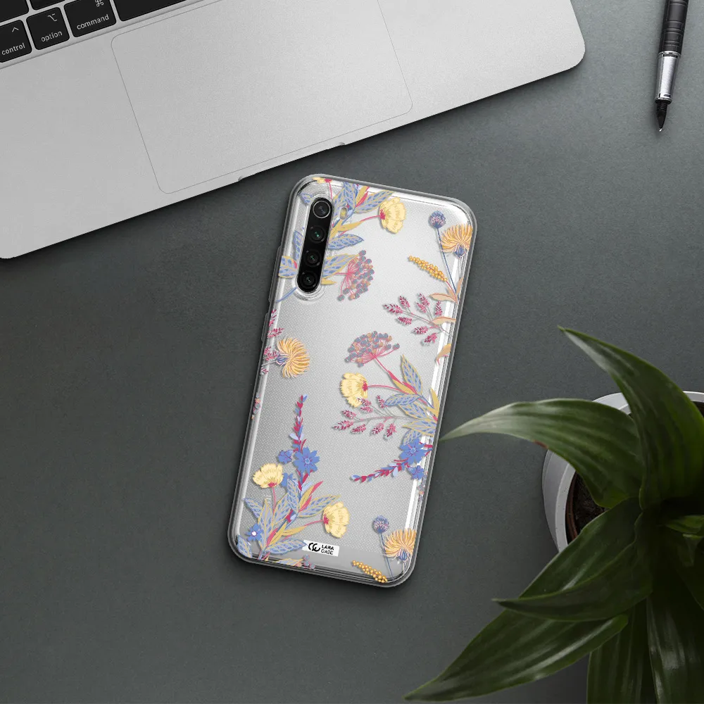 Pastel Fall Flowers Xiaomi Redmi Note 8T Clear Tpu Case