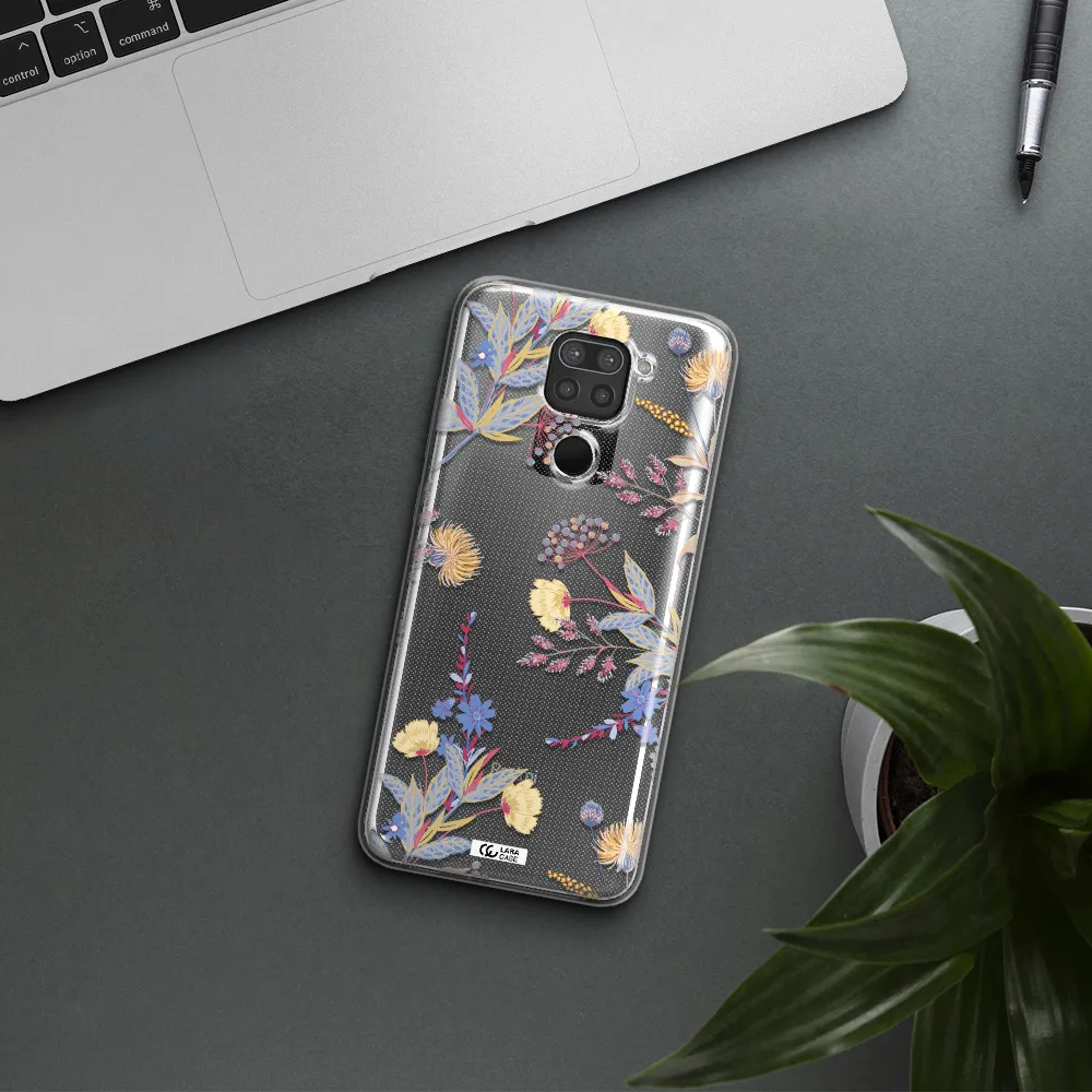 Pastel Fall Flowers Xiaomi Redmi Note 9 Clear TPU Case