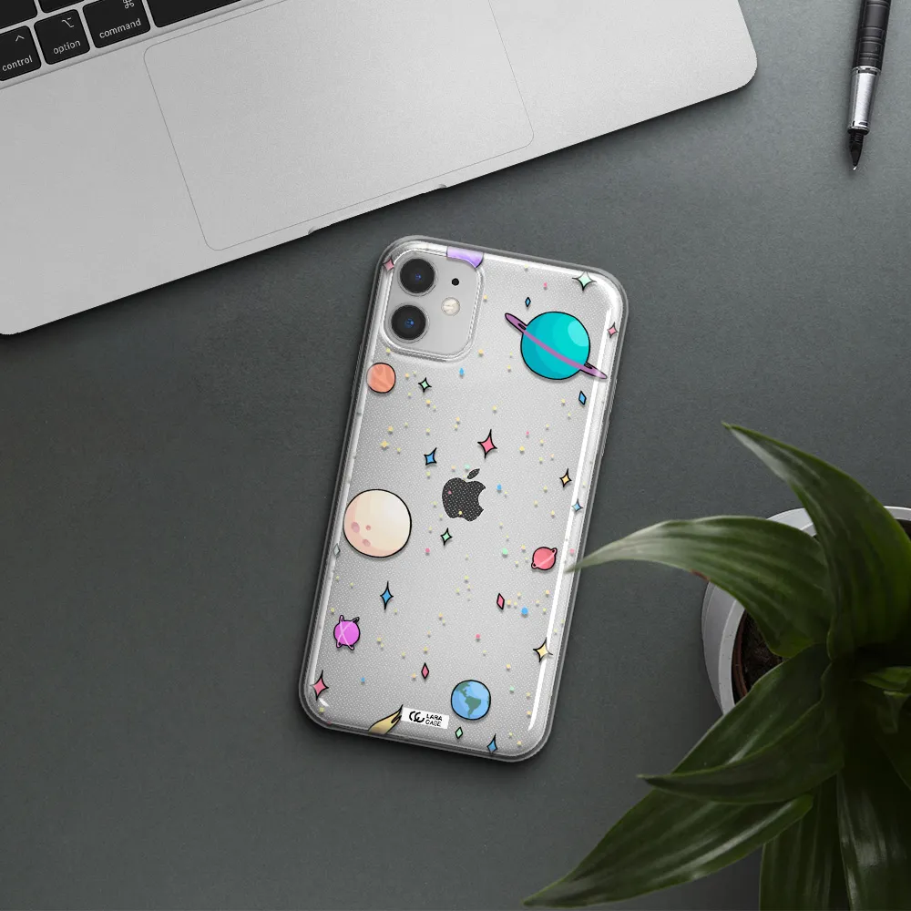 Solar System Print Apple iPhone 11 Clear TPU Case
