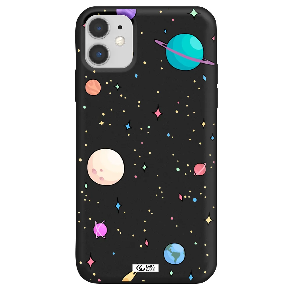 Solar System Print Apple iPhone 11 Silicone black Case