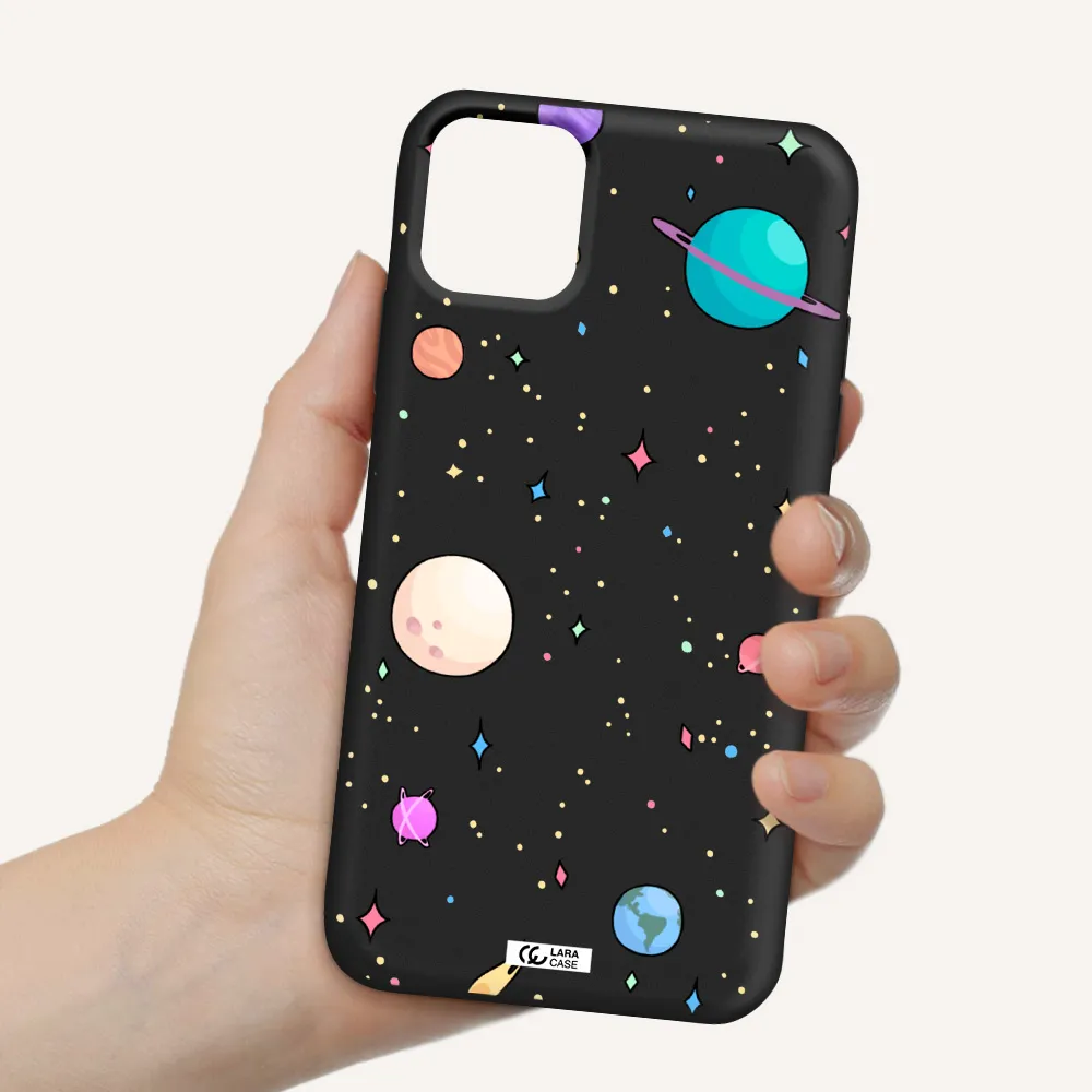 Solar System Print Apple iPhone 11 Silicone black Case