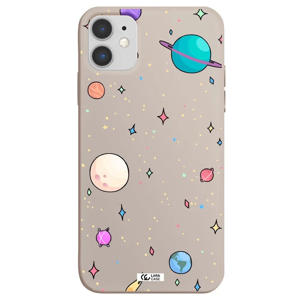Solar System Print Apple iPhone 11 Silicone Stone Case