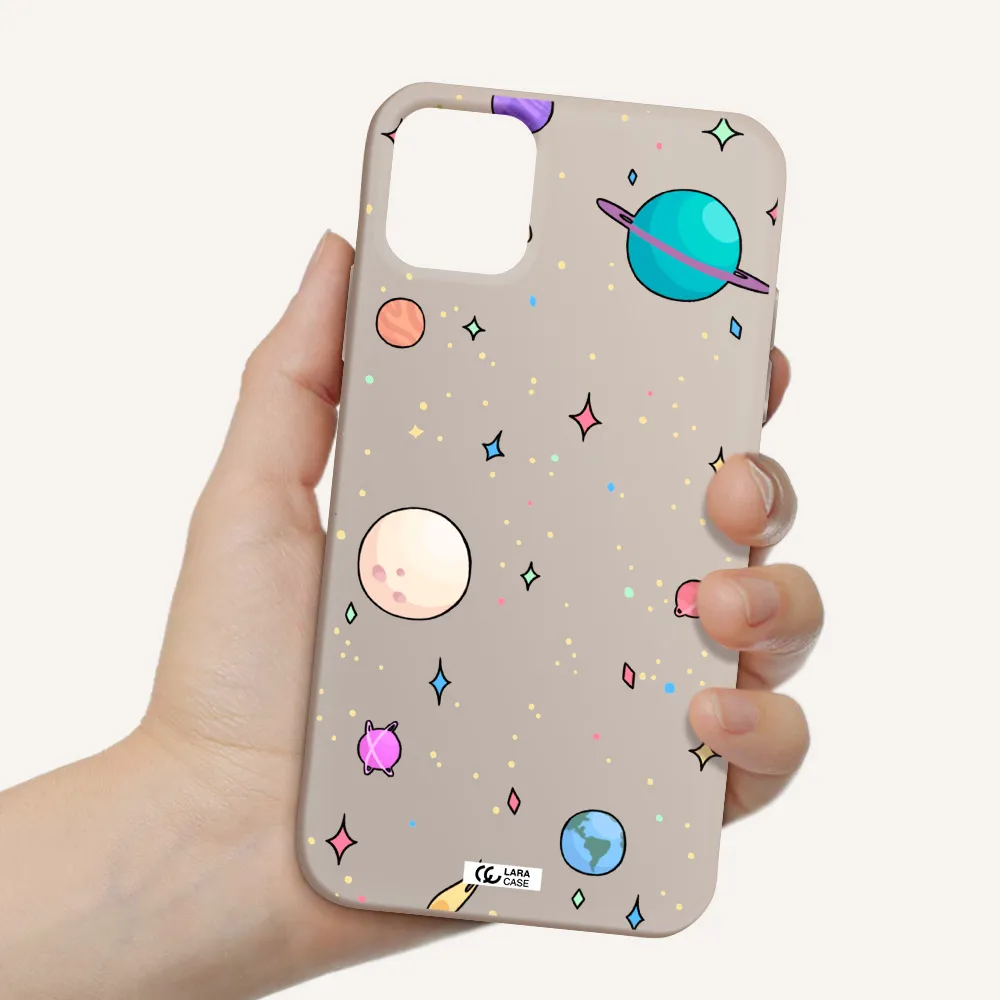 Solar System Print Apple iPhone 11 Silicone Stone Case