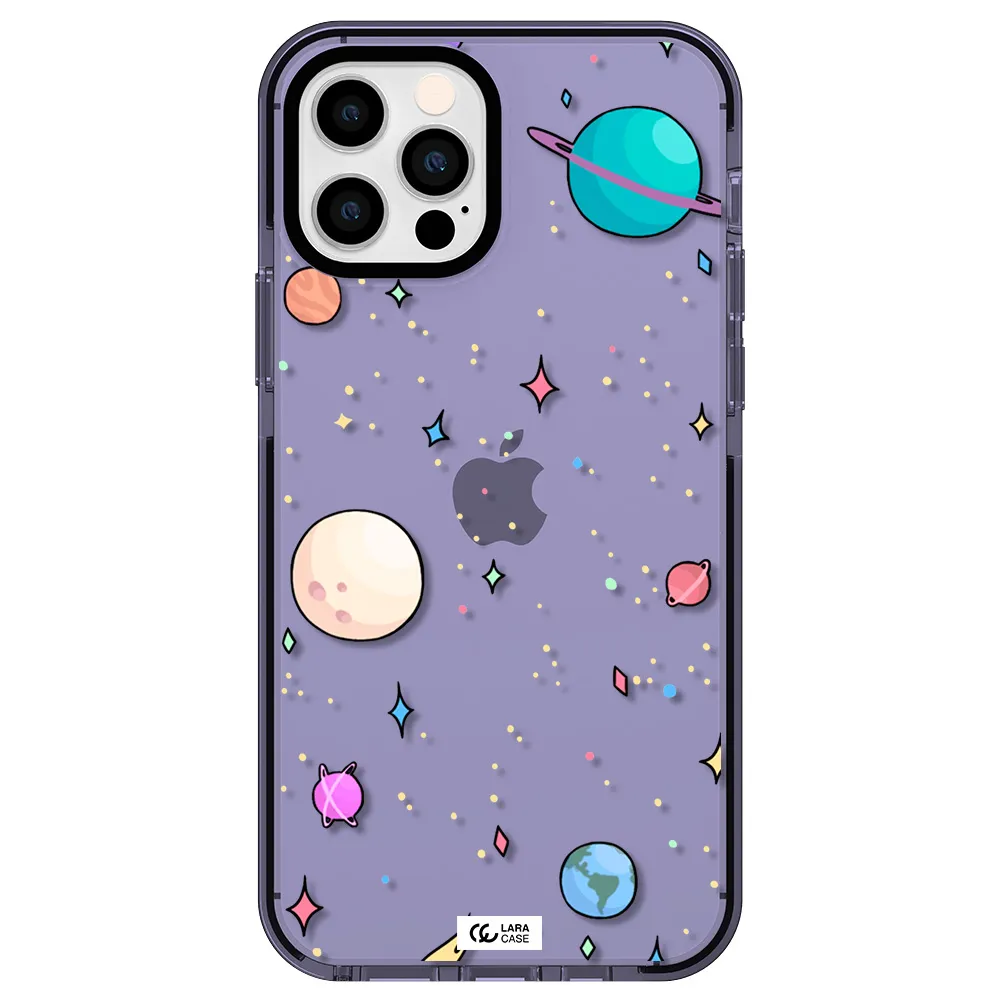 Solar System Print Apple iPhone 12 pro impact Lilac Case
