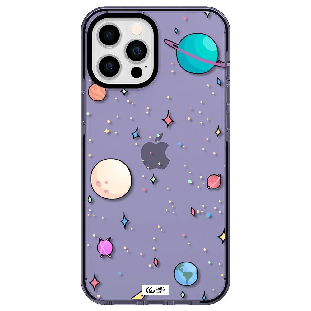 Solar System Print Apple iPhone 12 pro max impact Lilac Case