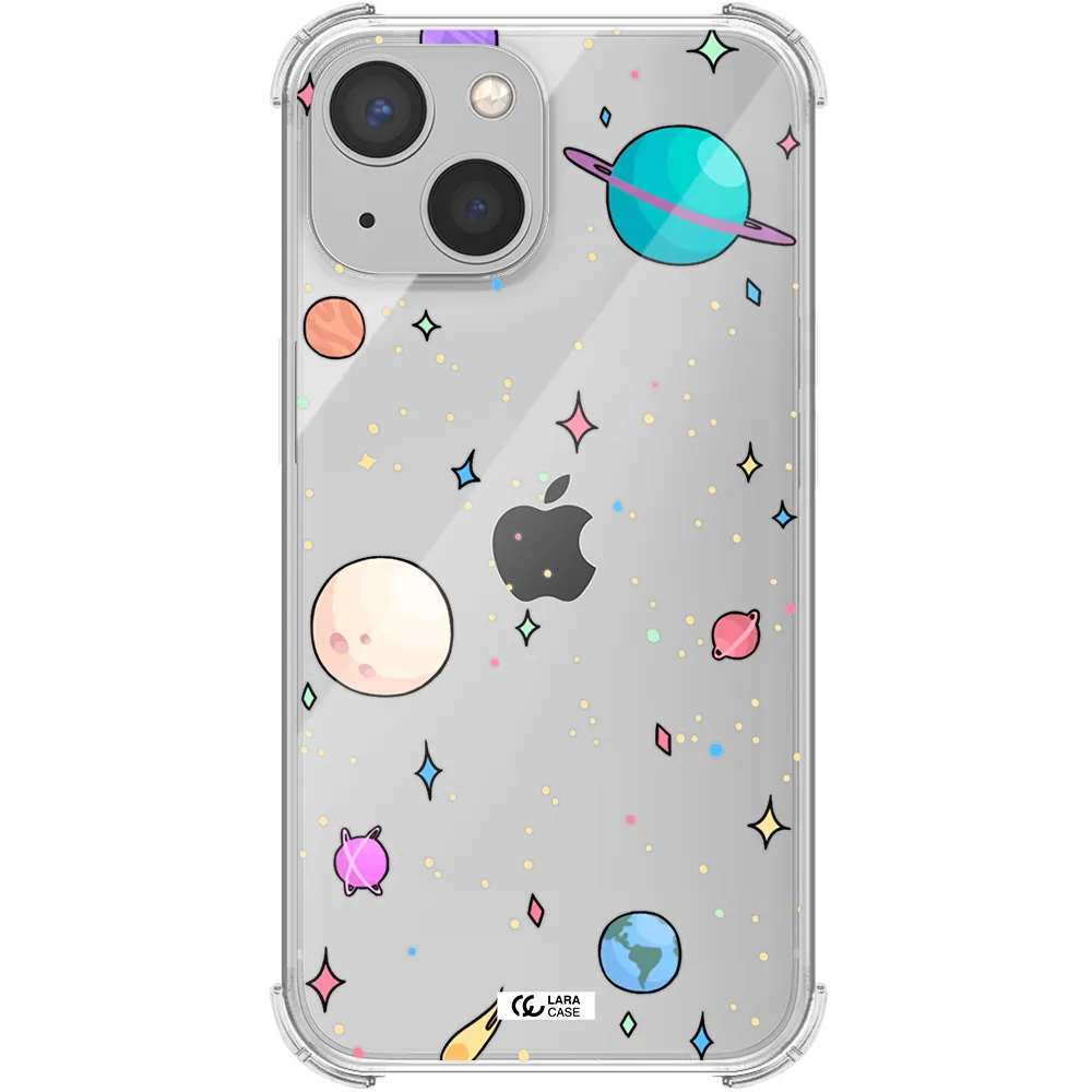 Solar System Print Apple iPhone 13 mini Clear PC Case