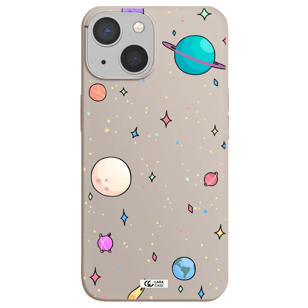 Solar System Print Apple iPhone 13 mini Silicone Stone Case