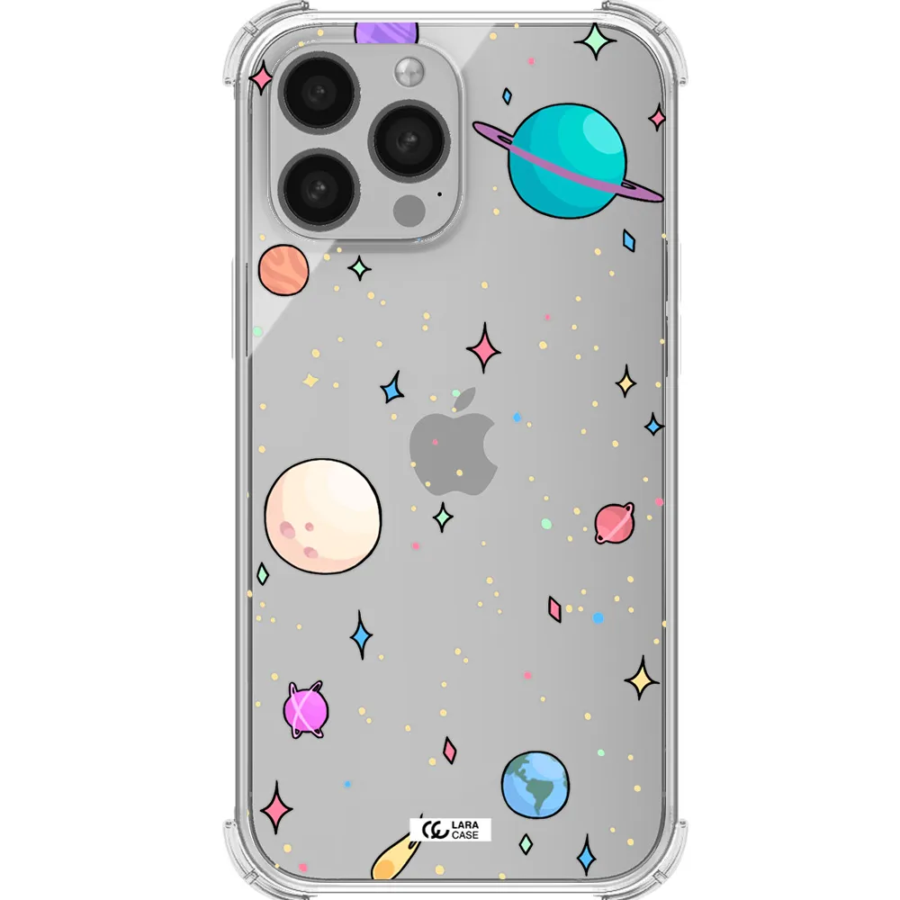 Solar System Print Apple iPhone 13 Pro Clear PC Case