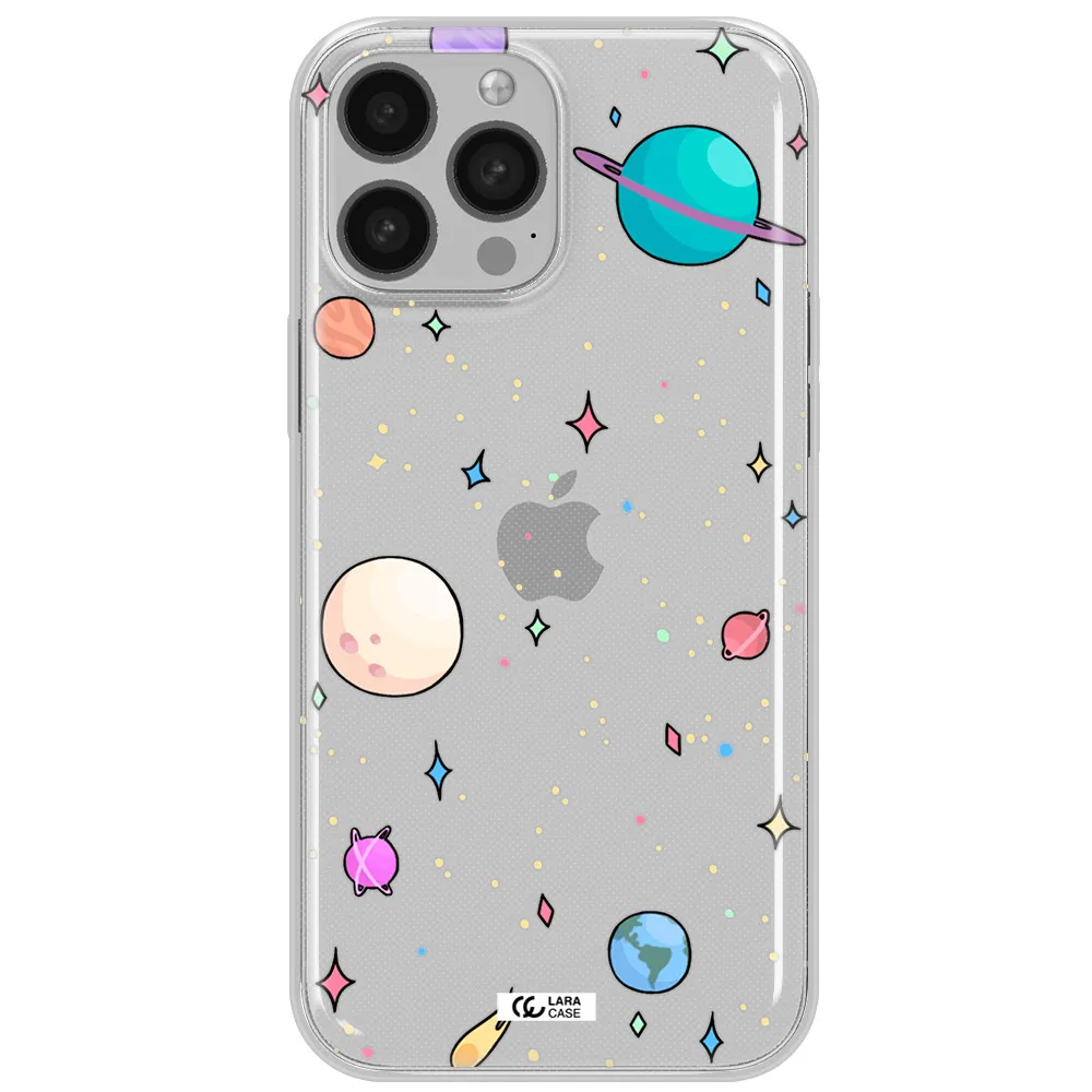 Solar System Print Apple iPhone 13 Pro Clear TPU Case