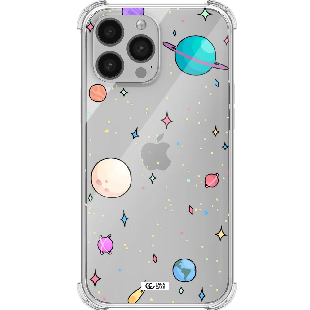 Solar System Print Apple iPhone 13 Pro Max Clear PC Case