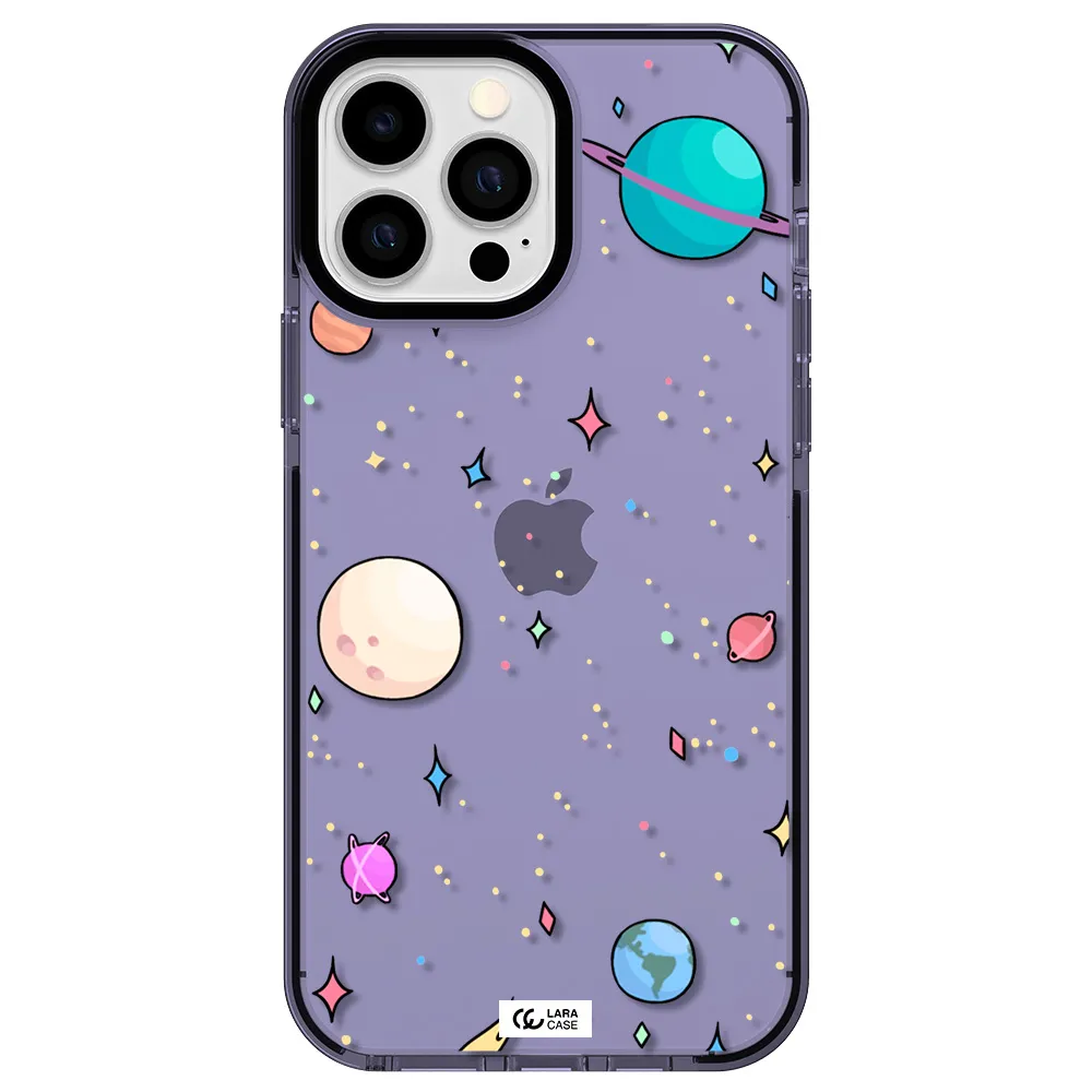 Solar System Print Apple iPhone 13 Pro Max impact Lilac Case