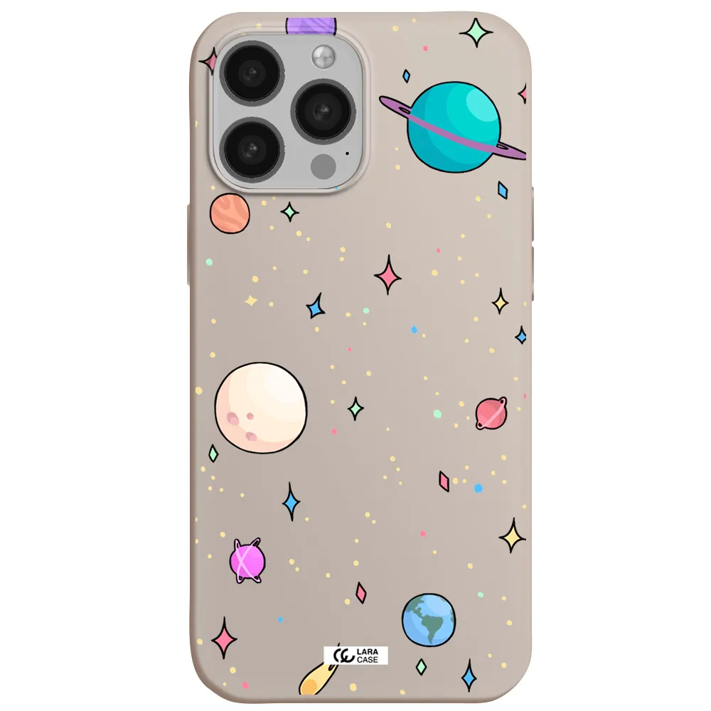Solar System Print Apple iPhone 13 Pro Max Silicone Stone Case