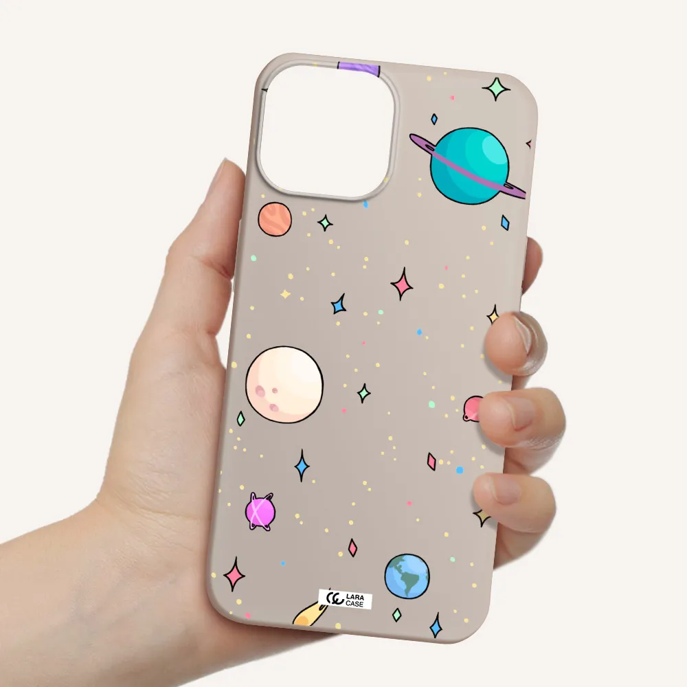 Solar System Print Apple iPhone 13 Silicone Stone Case