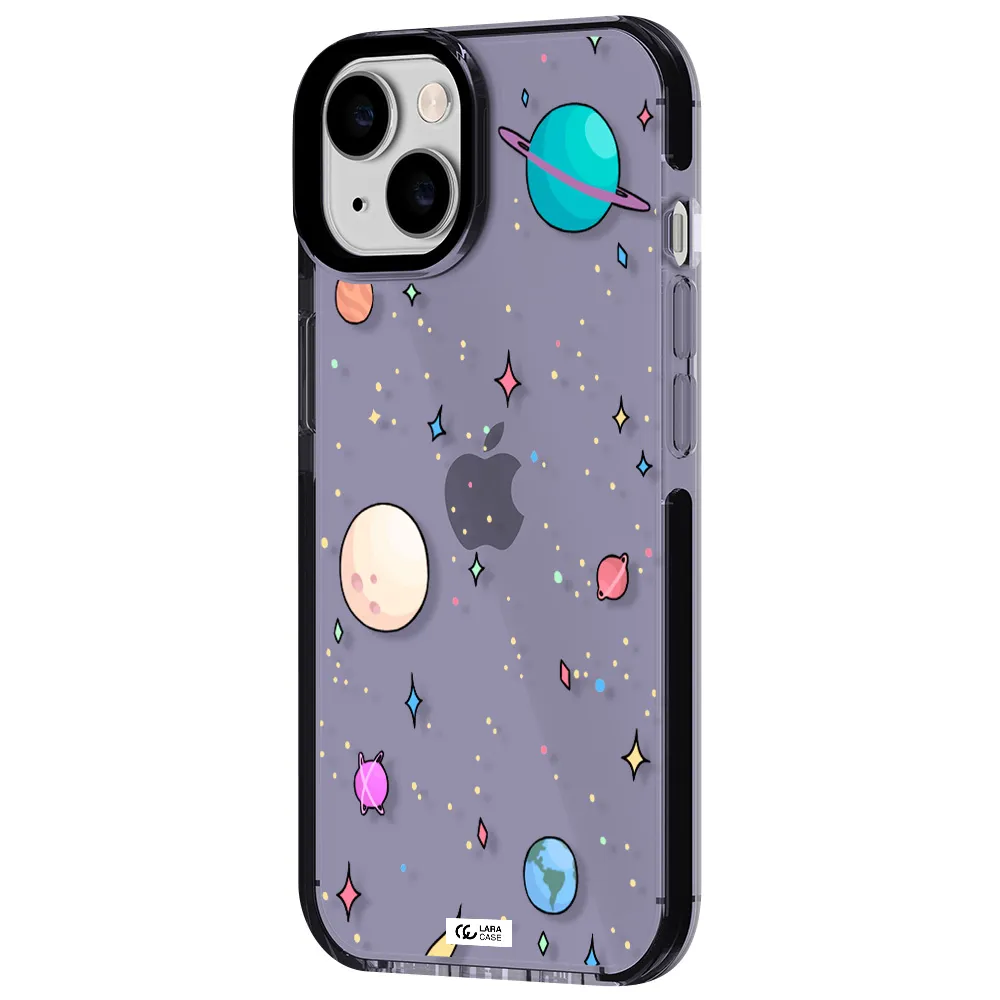 Solar System Print Apple iPhone 14 impact Lilac Case