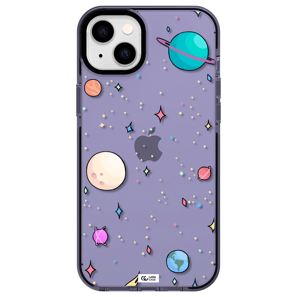 Solar System Print Apple iPhone 14 plus impact Lilac Case