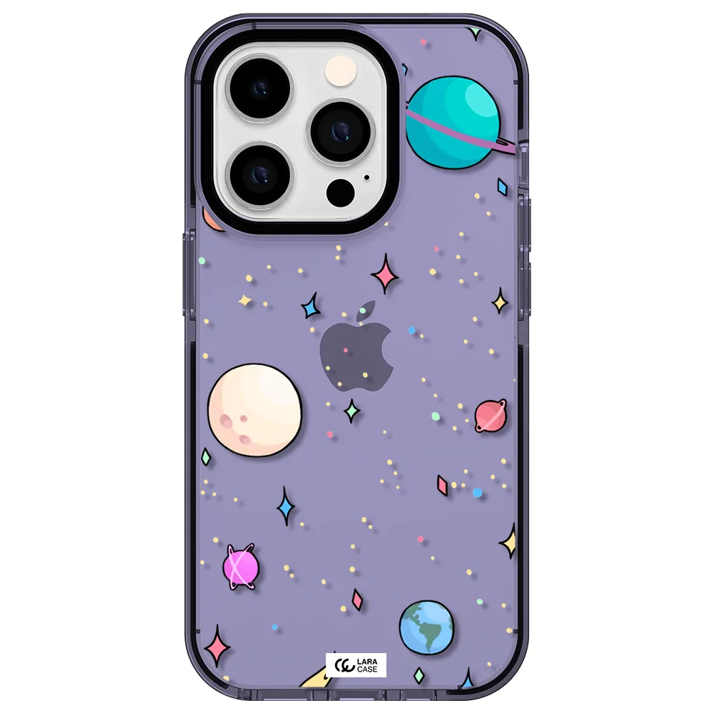 Solar System Print Apple iPhone 14 pro impact Lilac Case