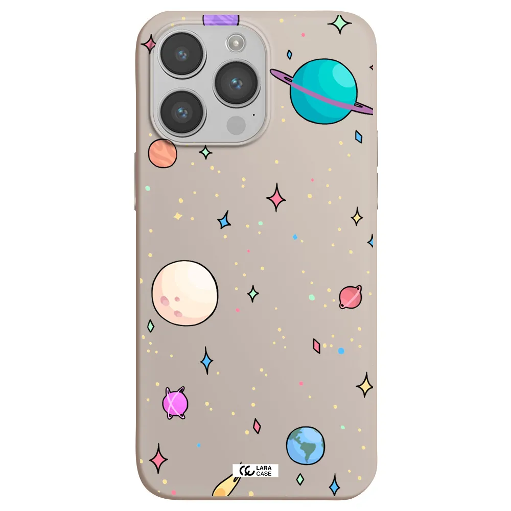 Solar System Print Apple iPhone 14 pro max Silicone Stone Case