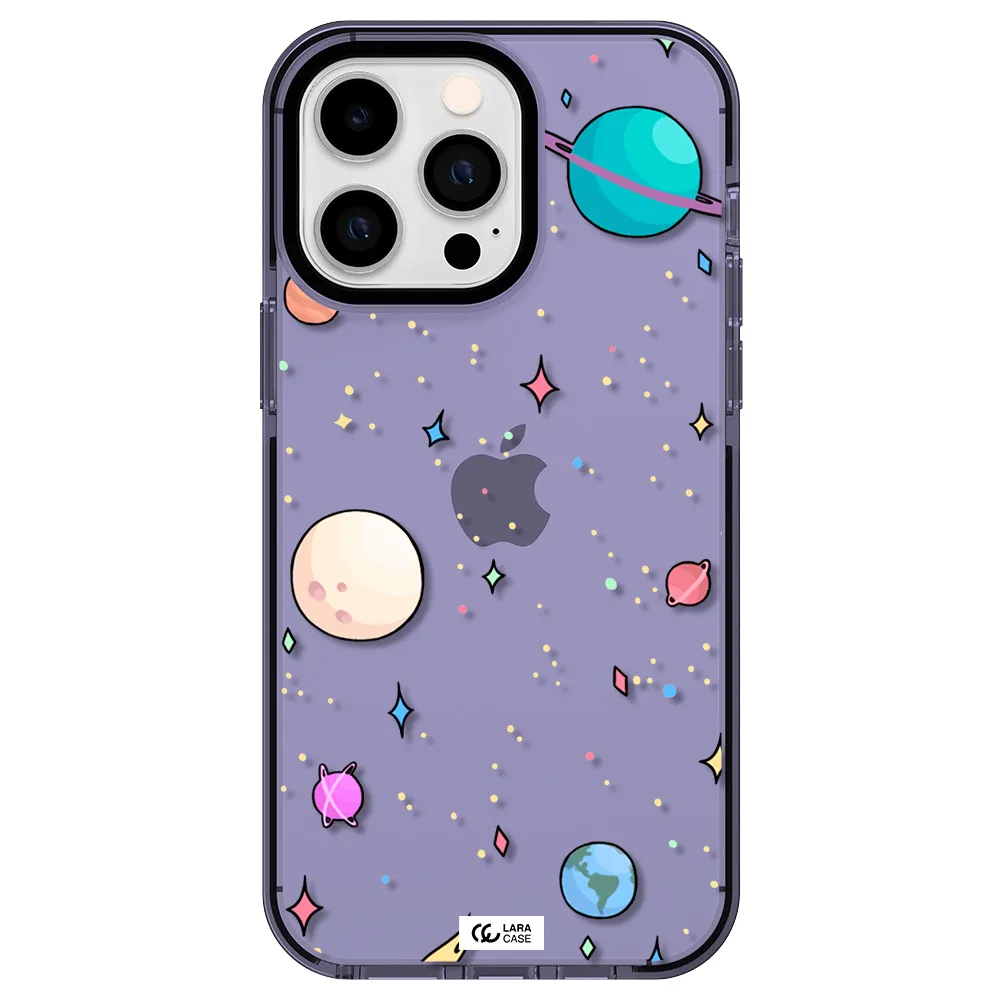 Solar System Print Apple iPhone 15 Pro impact Lilac Case