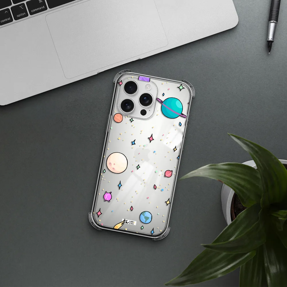 Solar System Print Apple Iphone 16 Pro Max Clear Pc Case