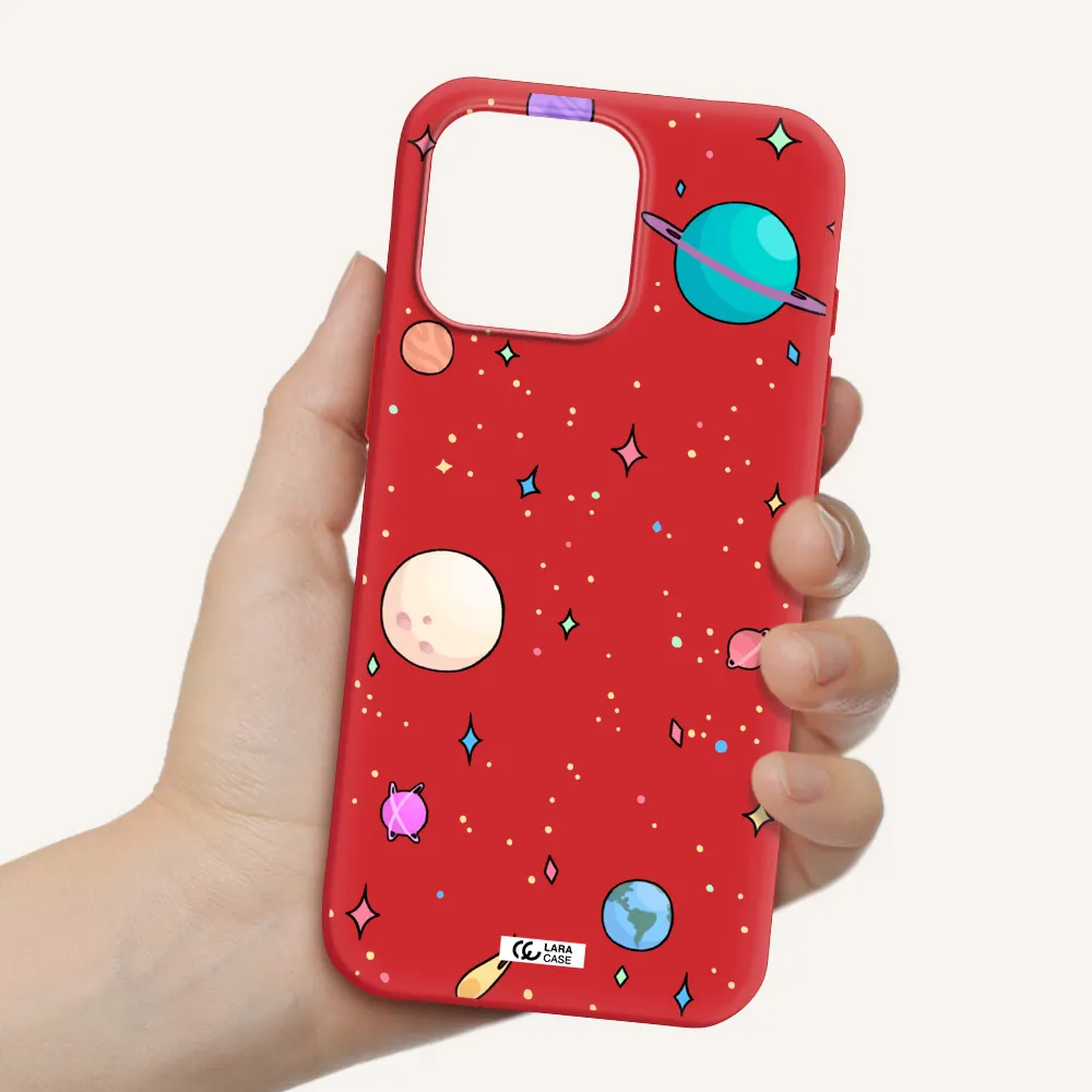 Solar System Print Apple Iphone 16 Pro Max Silicone Stone Case