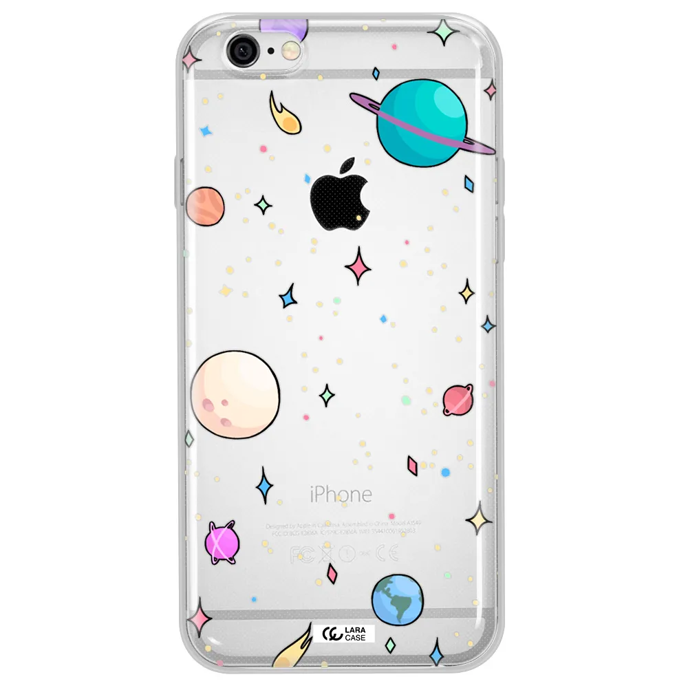 Solar System Print Apple iPhone 6 Clear TPU Case