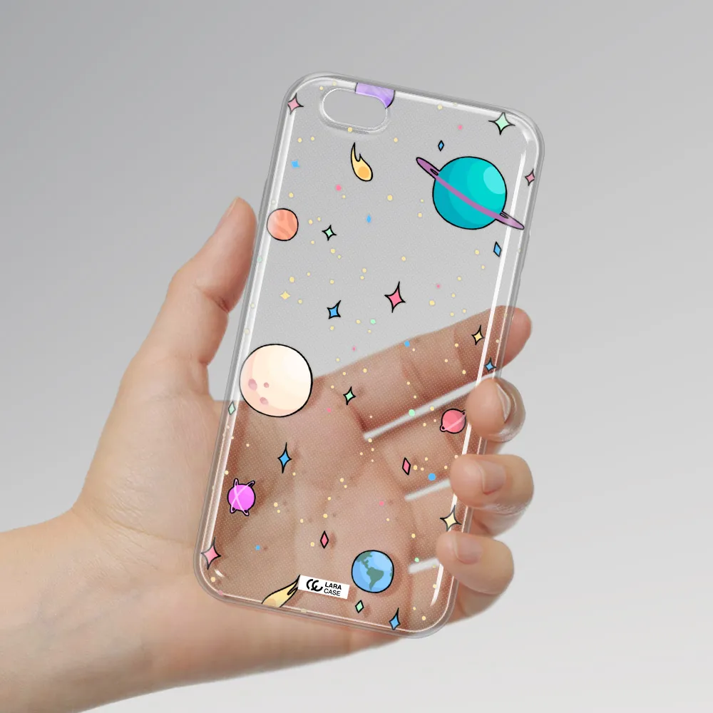 Solar System Print Apple iPhone 6 plus Clear TPU Case