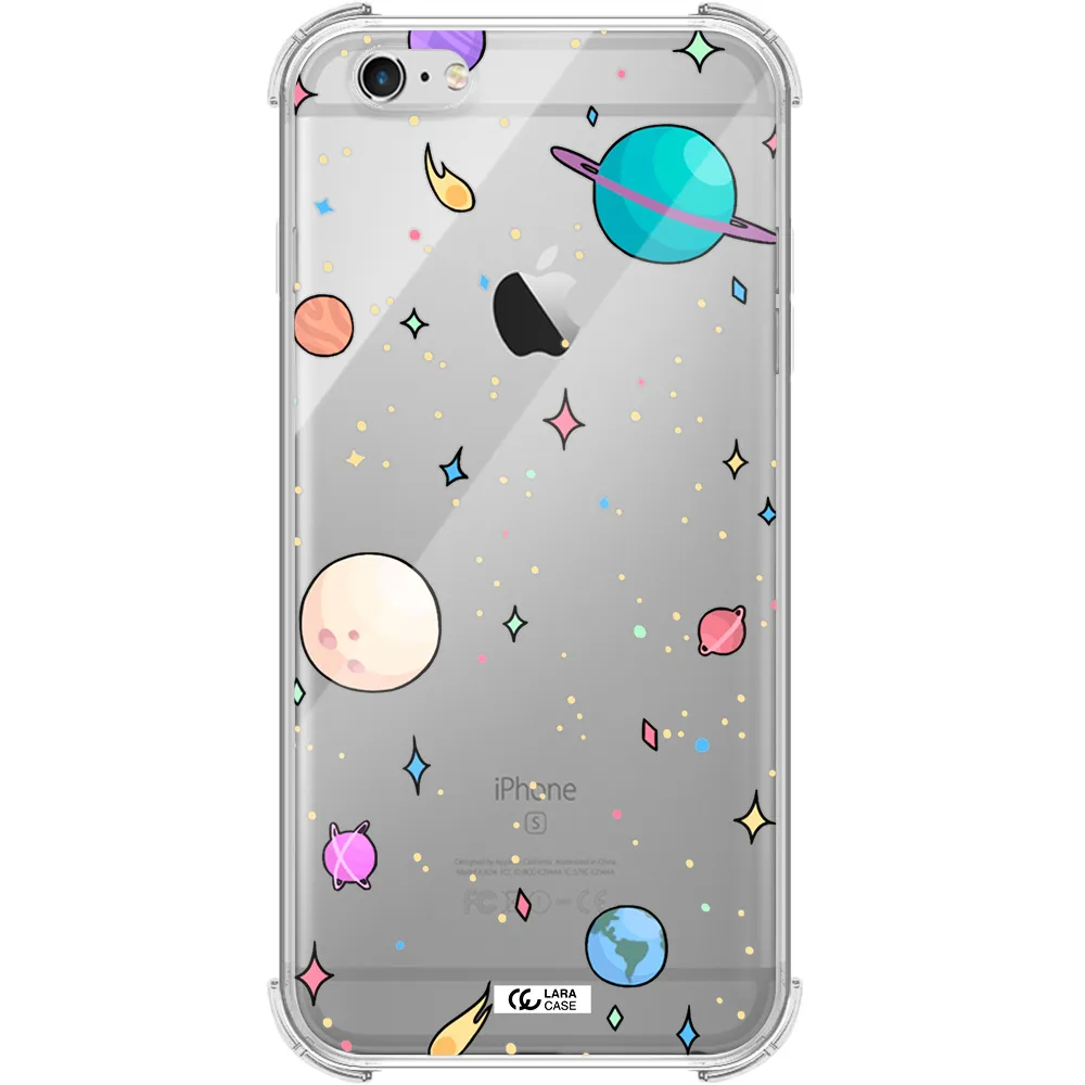 Solar System Print Apple iPhone 6 s plus Clear PC Case