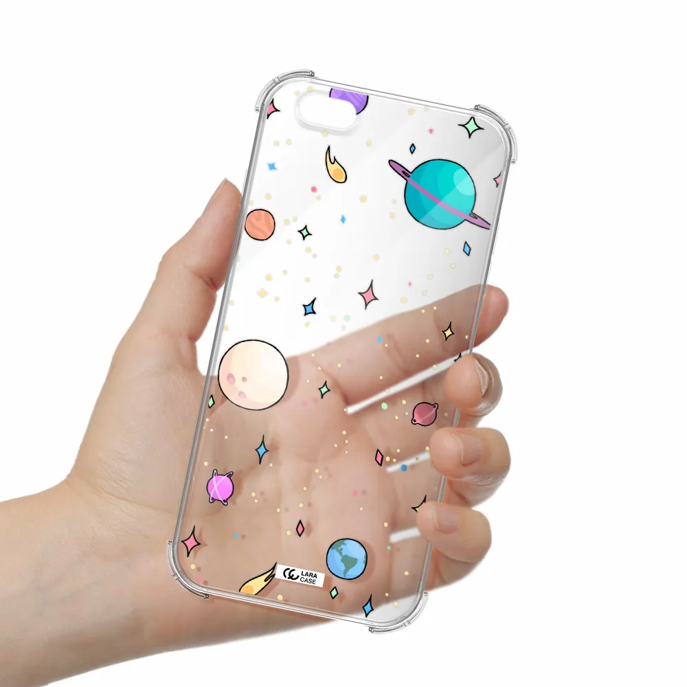 Solar System Print Apple iPhone 6 s plus Clear PC Case