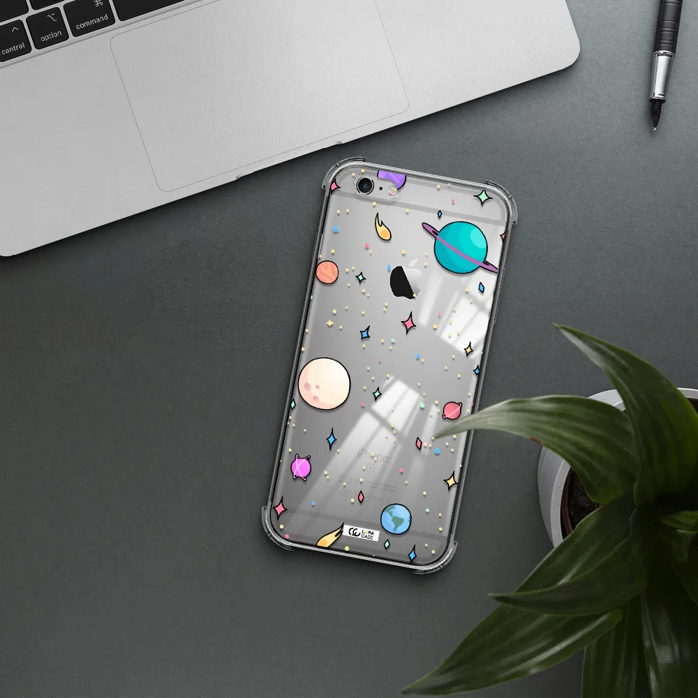 Solar System Print Apple iPhone 6 s plus Clear PC Case
