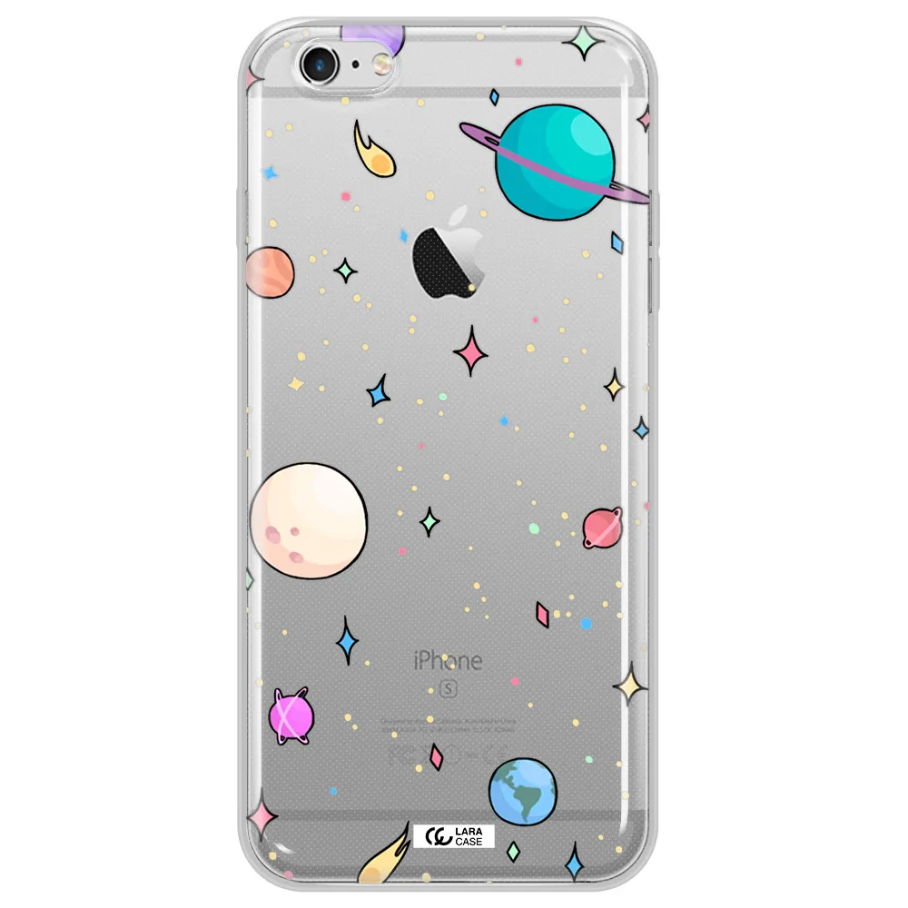Solar System Print Apple iPhone 6 s plus Clear TPU Case