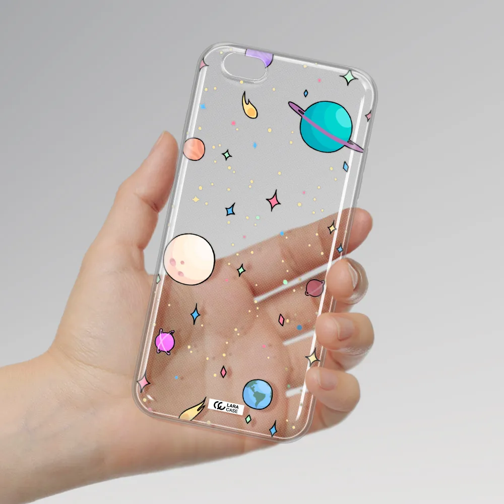 Solar System Print Apple iPhone 6 s plus Clear TPU Case