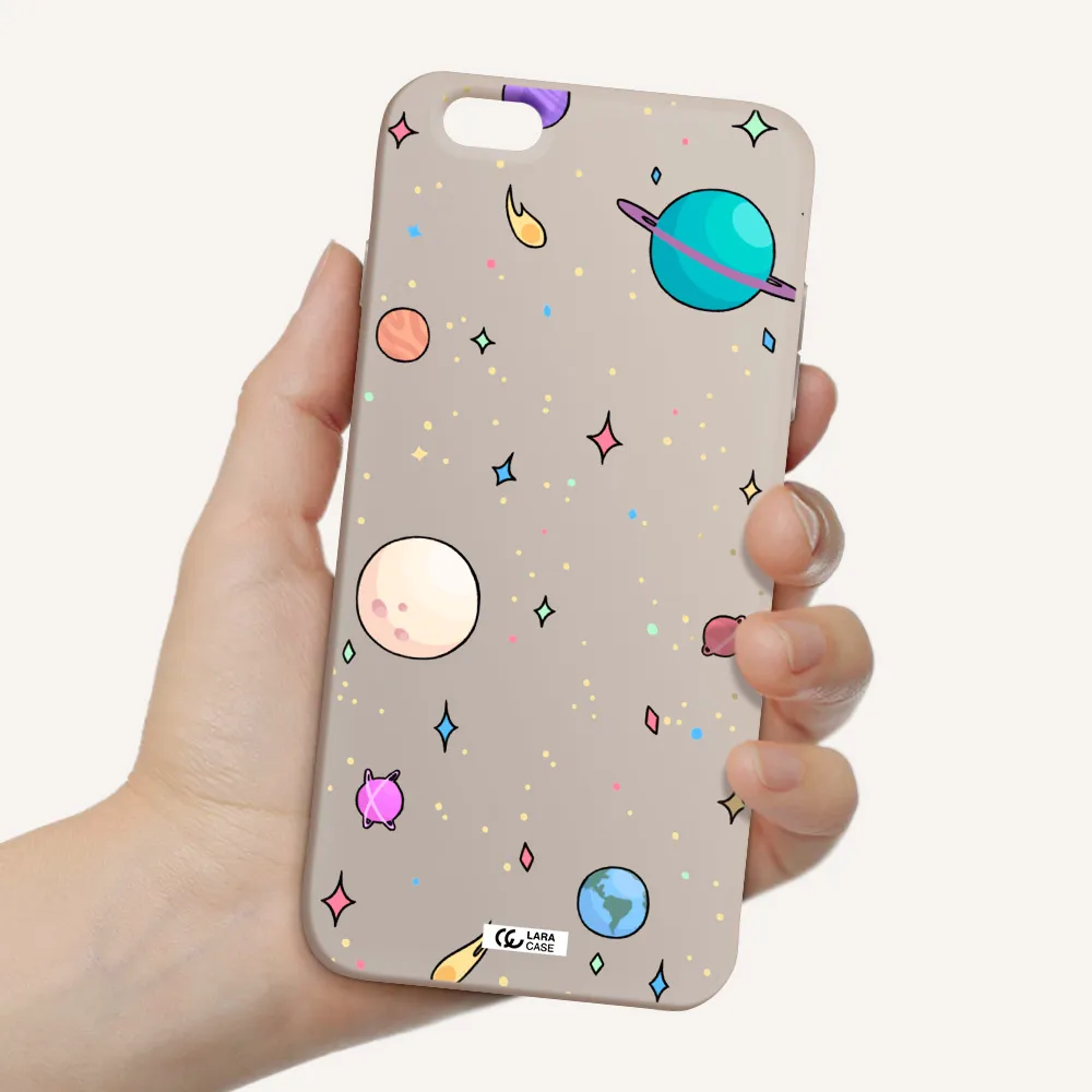Solar System Print Apple iPhone 6 s plus Silicone Stone Case
