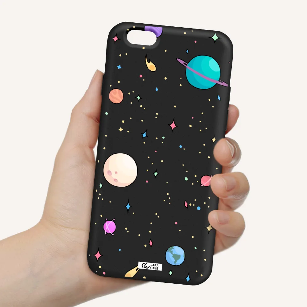 Solar System Print Apple iPhone 6 Silicone black Case