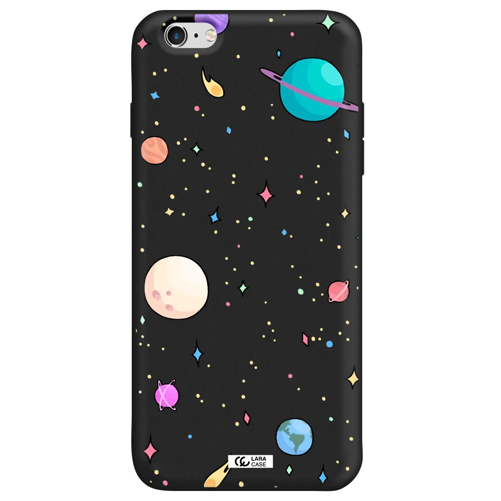 Solar System Print Apple iPhone 6S Silicone black Case