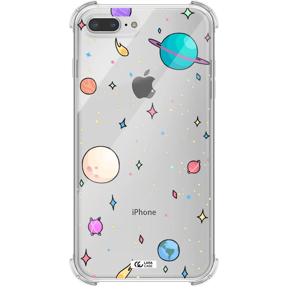 Solar System Print Apple iPhone 7 plus Clear PC Case
